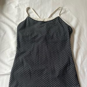 Lululemon athletica polka dot tank top black and white good condition size 4
